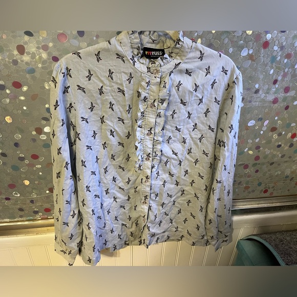 VINTAGE FUNKY STATEMENT DUCK BUTTON DOWN - Picture 3 of 5
